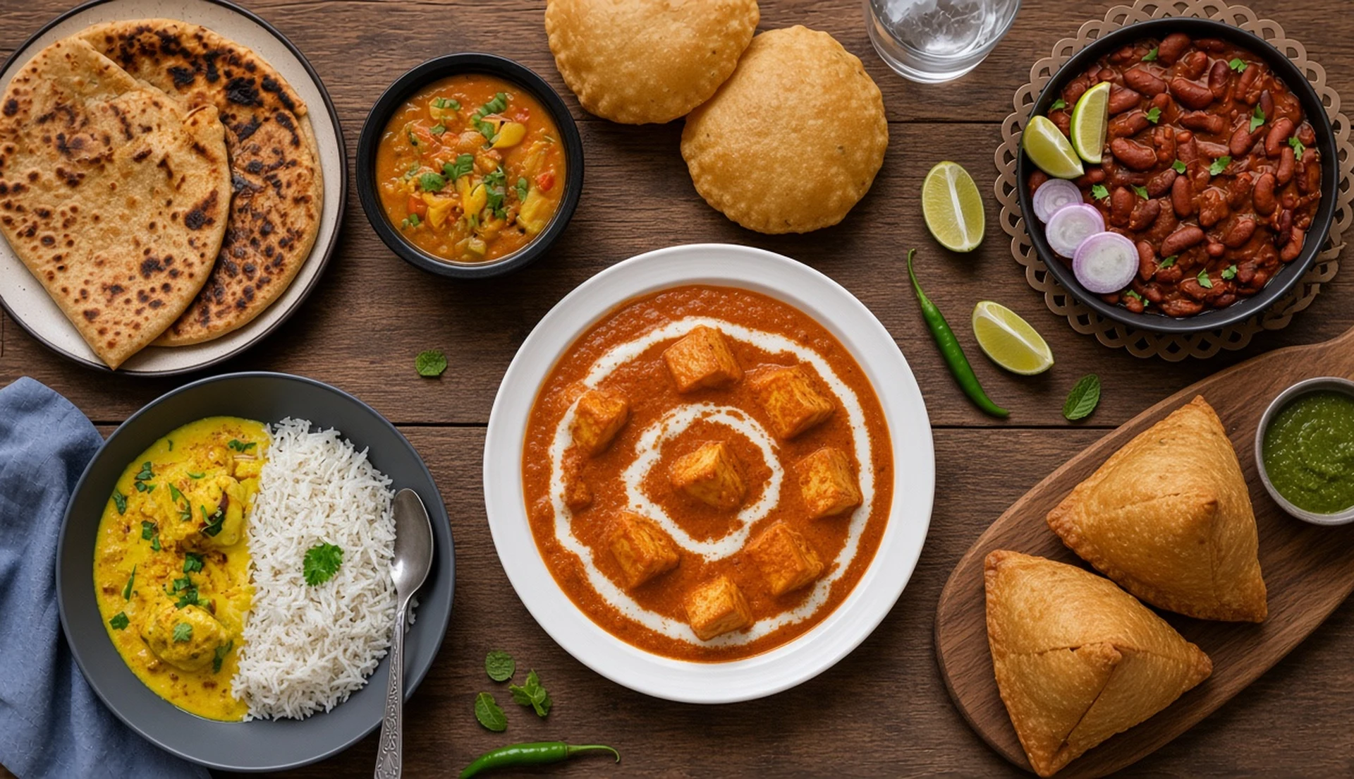 Punjabi home-style curries, naan and rice from Pind Di Roti on Keele Street, Toronto